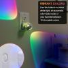 imageGE ColorChanging LED Night Light Plug Into Wall Dusk to Dawn Sensor Ambient Lighting for Bedroom Childrens Room Nursery Safety Rated 1 pack 34693Color Changing Swivel