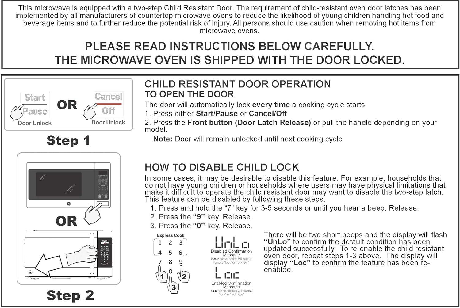 imageGE GCST16S1WWW Microwave Oven 1150watt Capacity Cubic 8 Auto Cooking Settings Kitchen Essentials for the Countertop Dorm Room or Apartment White ChildLock Technology 16 Cu FtWhite