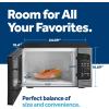 imageGE Countertop Microwave Oven 1200watt Capacity 20 Cubic Ft 8 Auto Setting Cooking Settings ChildLock Technology Kitchen Essentials for the Countertop Dorm Room or Apartment Satinless SteelBlack