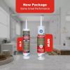 imageGE Advanced Silicone Caulk for Kitchen ampamp Bathroom  100 Waterproof Silicone Sealant 5X Stronger Adhesion Shrink ampamp Crack Proof  10 oz Cartridge White Pack of 1White