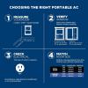 imageGE APMS05BWF 5000 BTU Portable Air Conditioner for Small Rooms up to 2000 sq ft 5100 BTU SACC 3in1 with Dehumidify Fan and Auto Evaporation Included Window Installation Kit White
