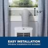 imageGE APMS05BWF 5000 BTU Portable Air Conditioner for Small Rooms up to 2000 sq ft 5100 BTU SACC 3in1 with Dehumidify Fan and Auto Evaporation Included Window Installation Kit White