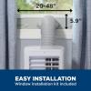 imageGE APMS06BWF 6000 BTU DOE Portable Air Conditioner Digital and Remote Control Perfect for Small Size Bedroom or Living Room up to 250 sq ft Easy Install Kit Included White