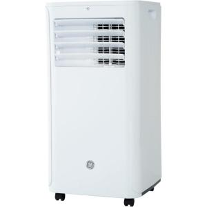 imageGE APMS06BWF 6000 BTU DOE Portable Air Conditioner Digital and Remote Control Perfect for Small Size Bedroom or Living Room up to 250 sq ft Easy Install Kit Included White