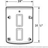 imageGE Appliances 26 Gallon Versatile Electric Water Heater with Adjustable Thermostat ampamp Drain Valve Top Port Lowboy 240 Volt26 Gallon Side Port