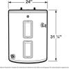 imageGE Appliances 26 Gallon Versatile Electric Water Heater with Adjustable Thermostat ampamp Drain Valve Top Port Lowboy 240 Volt26 Gallon Top Port