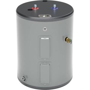 imageGE Appliances 26 Gallon Versatile Electric Water Heater with Adjustable Thermostat ampamp Drain Valve Top Port Lowboy 240 Volt26 Gallon Top Port
