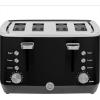 imageGE 4 Slice Toaster  Extra Wide Slots for Bagels Breads Waffles ampamp More  7 Shade Options  Countertop Kitchen Essentials  1500 watt WhiteBlack