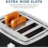 imageGE 4 Slice Toaster  Extra Wide Slots for Bagels Breads Waffles ampamp More  7 Shade Options  Countertop Kitchen Essentials  1500 watt WhiteBlack