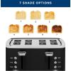 imageGE 4 Slice Toaster  Extra Wide Slots for Bagels Breads Waffles ampamp More  7 Shade Options  Countertop Kitchen Essentials  1500 watt WhiteBlack