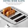 imageGE 4 Slice Toaster  Extra Wide Slots for Bagels Breads Waffles ampamp More  7 Shade Options  Countertop Kitchen Essentials  1500 watt WhiteStainless Steel