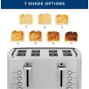 imageGE 4 Slice Toaster  Extra Wide Slots for Bagels Breads Waffles ampamp More  7 Shade Options  Countertop Kitchen Essentials  1500 watt WhiteStainless Steel