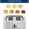 imageGE 4 Slice Toaster  Extra Wide Slots for Bagels Breads Waffles ampamp More  7 Shade Options  Countertop Kitchen Essentials  1500 watt WhiteStainless Steel
