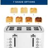 imageGE 4 Slice Toaster  Extra Wide Slots for Bagels Breads Waffles ampamp More  7 Shade Options  Countertop Kitchen Essentials  1500 watt WhiteWhite
