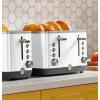 imageGE 4 Slice Toaster  Extra Wide Slots for Bagels Breads Waffles ampamp More  7 Shade Options  Countertop Kitchen Essentials  1500 watt WhiteWhite