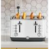 imageGE 4 Slice Toaster  Extra Wide Slots for Bagels Breads Waffles ampamp More  7 Shade Options  Countertop Kitchen Essentials  1500 watt WhiteWhite