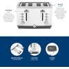 imageGE 4 Slice Toaster  Extra Wide Slots for Bagels Breads Waffles ampamp More  7 Shade Options  Countertop Kitchen Essentials  1500 watt WhiteWhite