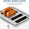 imageGE 4 Slice Toaster  Extra Wide Slots for Bagels Breads Waffles ampamp More  7 Shade Options  Countertop Kitchen Essentials  1500 watt WhiteWhite