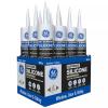 imageGE All Purpose Silicone Caulk Clear 10 fl oz Cartridge 1 Pack  100 Waterproof Silicone Sealant Stronger Adhesion Freeze ampamp Sun Proof12 Pack