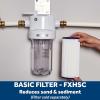 imageGE Whole House Water Filtration System Reduces Sediment Rust ampamp More Install Kit ampamp Accessories Included Filter Not Included Replace Filters FXHTC FXHSC Every 3 Months GXWH40L790 x 840 x 1640 inches