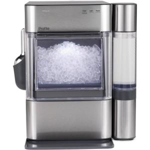 imageGE Profile Opal 20 Ultra Nugget Ice Maker with Side Tank and Scale Inhibiting Filter Scoop Included 38 lbs in 24 Hours Pellet Ice Machine with WiFi ampamp Smart Connected Stainless SteelStainless Steel