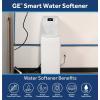 imageGE Smart Water Softener with Integrated Filtration 30000 Grain Reduce Hard Minerals to Whole House Builtin WiFi with Water Flow Alerts Soft Water for Shower Appliances and Plumbing GXMD30WGXSH45W