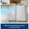 image:imageGE 5000 BTU DOE Portable Air Conditioner for Small Rooms up to 150 sq ft Compact 3in1 AC  Dehumidifier  Fan Auto Evaporation Remote EasyRoll Casters Window Kit Included White8 000 BTU  WIFI