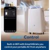 image:imageGE 5000 BTU DOE Portable Air Conditioner for Small Rooms up to 150 sq ft Compact 3in1 AC  Dehumidifier  Fan Auto Evaporation Remote EasyRoll Casters Window Kit Included White7 000 BTU  WIFI