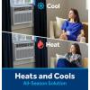 image:imageGE 8000 BTU Smart Window Air Conditioner with Heat Pump and Inverter for Rooms up to 350 sq ft Compact AC Window Unit with Heat WiFi AlexaGoogle Eco Mode Remote Easy Install Kit