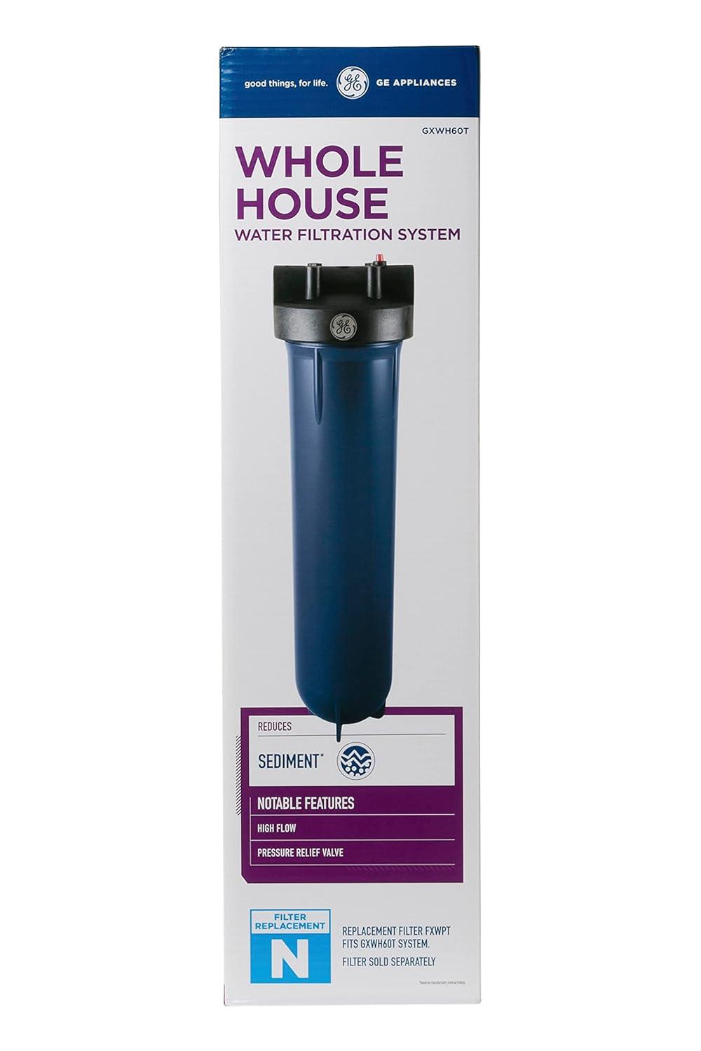 image:imageGE Heavy Duty Whole House Water Filtration System amp Filter  Reduces Sediment Rust amp More  Install Kit amp Accessories Included  GXWH60T FXWPTGXWH60T  FXWPT