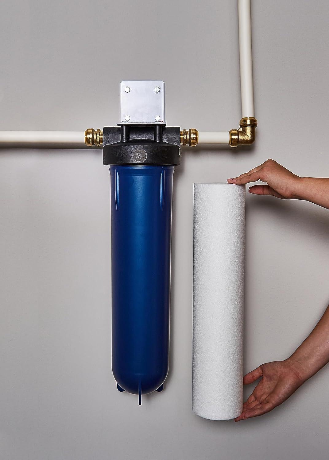 image:imageGE Heavy Duty Whole House Water Filtration System amp Filter  Reduces Sediment Rust amp More  Install Kit amp Accessories Included  GXWH60T FXWPTGXWH60T  FXWPT