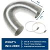 image:imageGE Appliances 8Foot Flexible Metal Dryer Duct WX08X10086 Genuine OEM Replacement Part for Dryers8 ft Dryer Duct