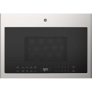 image:imageGE 24 OvertheRange Microwave 14 Cu Ft 1000 Watts 300 CFM Hood Vent LED Lighting Auto Defrost InstallerFriendly Stainless Steel GVMB14S4WSSStainless Steel