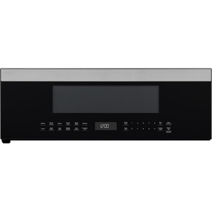 image:imageGE Profile 30 OvertheRange Low Profile Microwave 12 Cu Ft 1000 Watts 400 CFM Hood Vent LED Lighting Auto Defrost InstallerFriendly White UVM9125DYWWStainless Steel