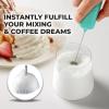 imagePowerful Milk Frother Wand  Mini ampamp Mighty Handheld Drink Mixer  Portable Coffee Frother For Latte Cappuccino Matcha Hot Chocolate Creamer  PinkAqua