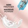 imagePowerful Milk Frother Wand  Mini ampamp Mighty Handheld Drink Mixer  Portable Coffee Frother For Latte Cappuccino Matcha Hot Chocolate Creamer  PinkBlue Sky