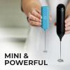 imagePowerful Milk Frother Wand  Mini ampamp Mighty Handheld Drink Mixer  Portable Coffee Frother For Latte Cappuccino Matcha Hot Chocolate Creamer  PinkBlue Sky
