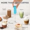imagePowerful Milk Frother Wand  Mini ampamp Mighty Handheld Drink Mixer  Portable Coffee Frother For Latte Cappuccino Matcha Hot Chocolate Creamer  PinkBlue Sky