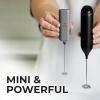 imagePowerful Milk Frother Wand  Mini ampamp Mighty Handheld Drink Mixer  Portable Coffee Frother For Latte Cappuccino Matcha Hot Chocolate Creamer  PinkBright Silver
