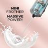 imagePowerful Milk Frother Wand  Mini ampamp Mighty Handheld Drink Mixer  Portable Coffee Frother For Latte Cappuccino Matcha Hot Chocolate Creamer  PinkBright Silver
