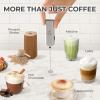 imagePowerful Milk Frother Wand  Mini ampamp Mighty Handheld Drink Mixer  Portable Coffee Frother For Latte Cappuccino Matcha Hot Chocolate Creamer  PinkBright Silver
