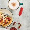 imagePowerful Milk Frother Wand  Mini ampamp Mighty Handheld Drink Mixer  Portable Coffee Frother For Latte Cappuccino Matcha Hot Chocolate Creamer  PinkCardinal Red