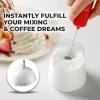 imagePowerful Milk Frother Wand  Mini ampamp Mighty Handheld Drink Mixer  Portable Coffee Frother For Latte Cappuccino Matcha Hot Chocolate Creamer  PinkCardinal Red