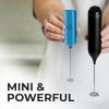 imagePowerful Milk Frother Wand  Mini ampamp Mighty Handheld Drink Mixer  Portable Coffee Frother For Latte Cappuccino Matcha Hot Chocolate Creamer  PinkCosmic Blue