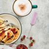 imagePowerful Milk Frother Wand  Mini ampamp Mighty Handheld Drink Mixer  Portable Coffee Frother For Latte Cappuccino Matcha Hot Chocolate Creamer  PinkCotton Candy
