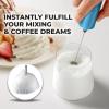 imagePowerful Milk Frother Wand  Mini ampamp Mighty Handheld Drink Mixer  Portable Coffee Frother For Latte Cappuccino Matcha Hot Chocolate Creamer  PinkCosmic Blue