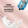 imagePowerful Milk Frother Wand  Mini ampamp Mighty Handheld Drink Mixer  Portable Coffee Frother For Latte Cappuccino Matcha Hot Chocolate Creamer  PinkCosmic Blue