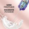 imagePowerful Milk Frother Wand  Mini ampamp Mighty Handheld Drink Mixer  Portable Coffee Frother For Latte Cappuccino Matcha Hot Chocolate Creamer  PinkDeep Purple