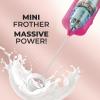 imagePowerful Milk Frother Wand  Mini ampamp Mighty Handheld Drink Mixer  Portable Coffee Frother For Latte Cappuccino Matcha Hot Chocolate Creamer  PinkDragon Fruit Fuchsia