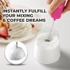 imagePowerful Milk Frother Wand  Mini ampamp Mighty Handheld Drink Mixer  Portable Coffee Frother For Latte Cappuccino Matcha Hot Chocolate Creamer  PinkDragon Fruit Fuchsia